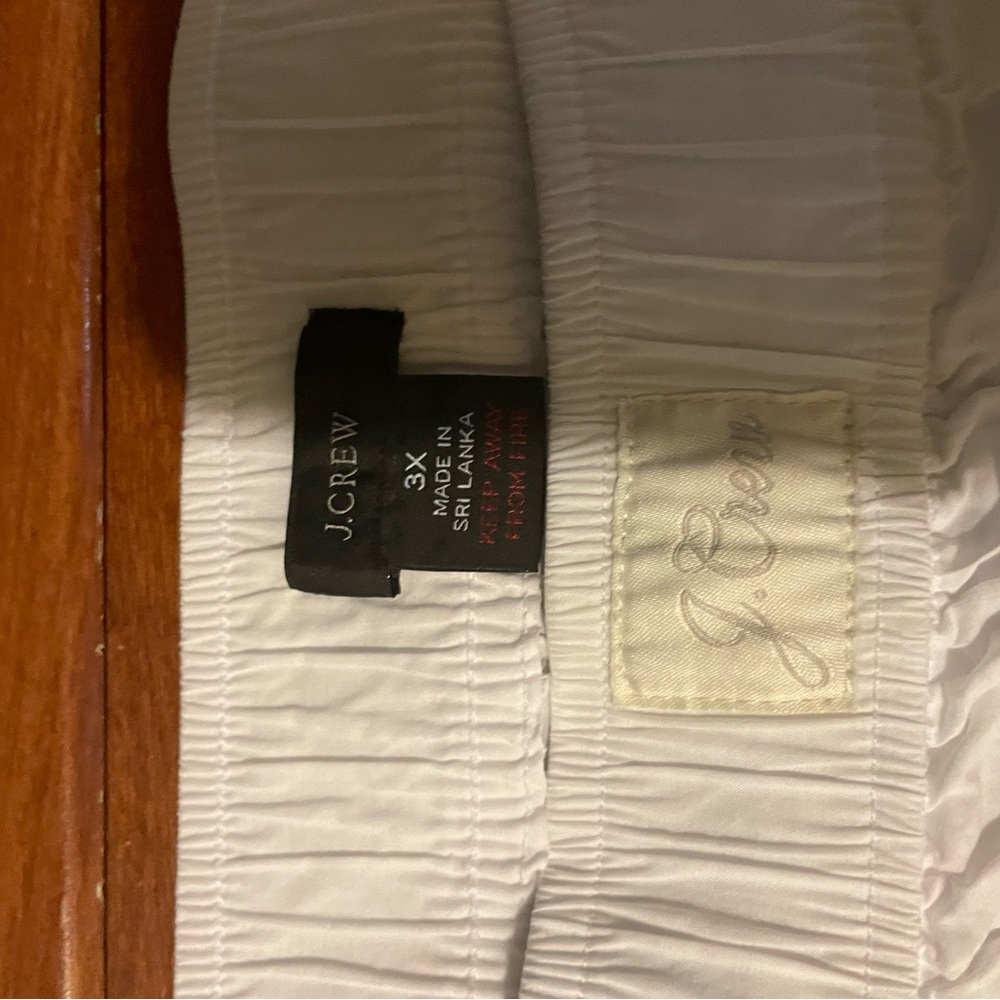 J. Crew White Elastic-Waist Pants NWOT